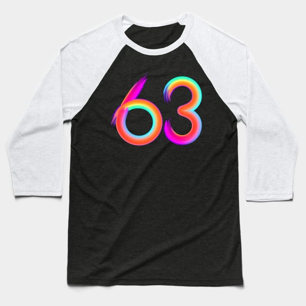 brushed 63 Baseball T-Shirt by MplusC